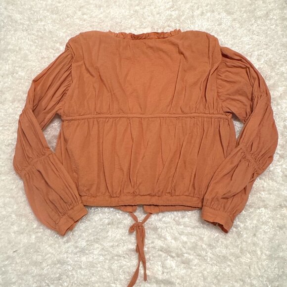 LOVE WHIT by Whitney Port Womens Peasant Blouse L Large - Picture 8 of 8